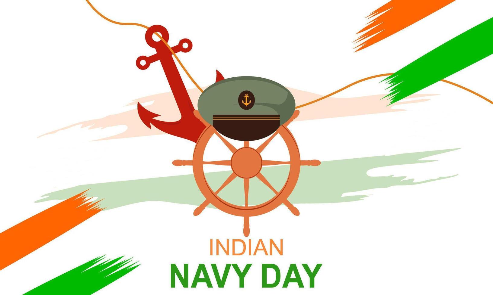 indiano Marina Militare giorno 4 dicembre modello vettore