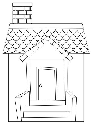 Un semplice schema di casa vettore