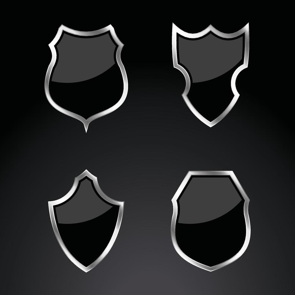 set di icone scudo set di icone di protezione scudo set vettoriale scudo icone di sicurezza