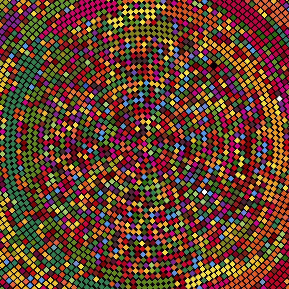 astratto colorato pixel cerchio mosaico modello sfondo vettore