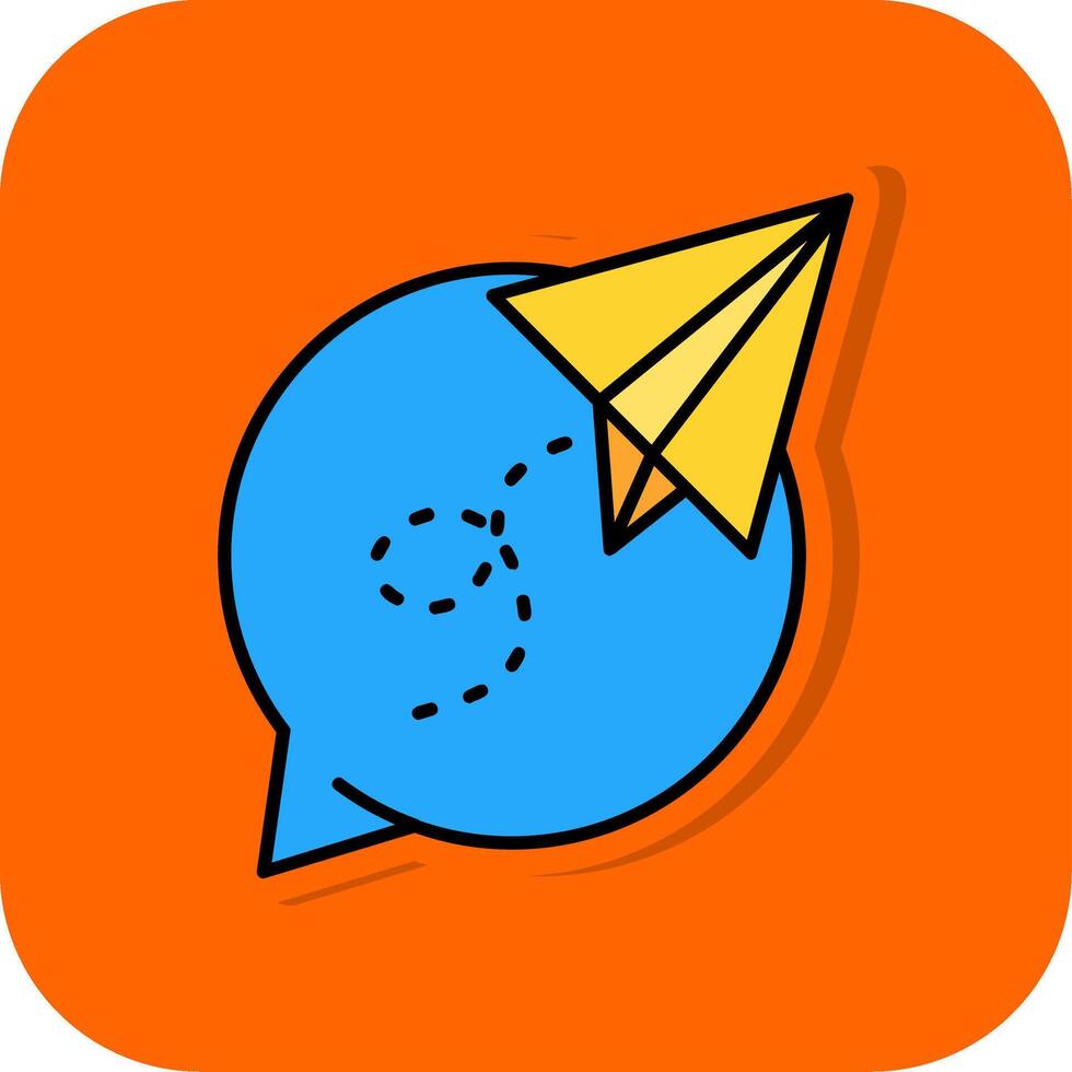 carta aereo pieno arancia sfondo icona vettore