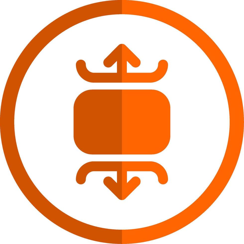 giostra verticale glifo arancia cerchio icona vettore