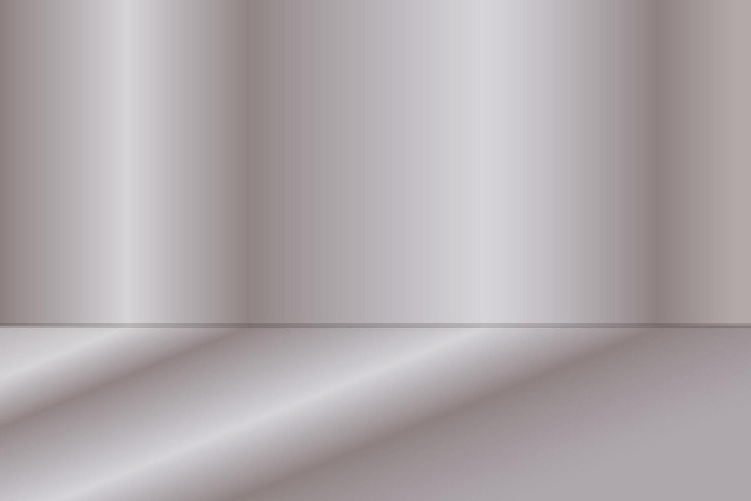 illustrazione di un' metallo sfondo per uso nel presentazioni. vuoto luminosa camera con raggi di luce. vettore