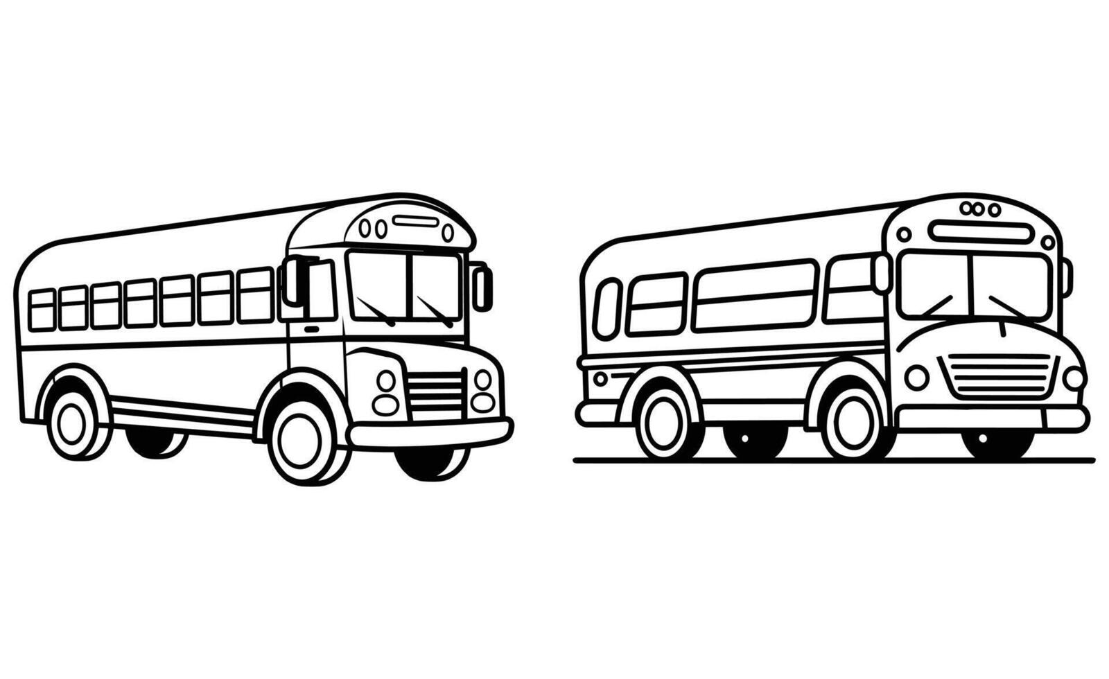 scuola autobus colorazione pagina vettore