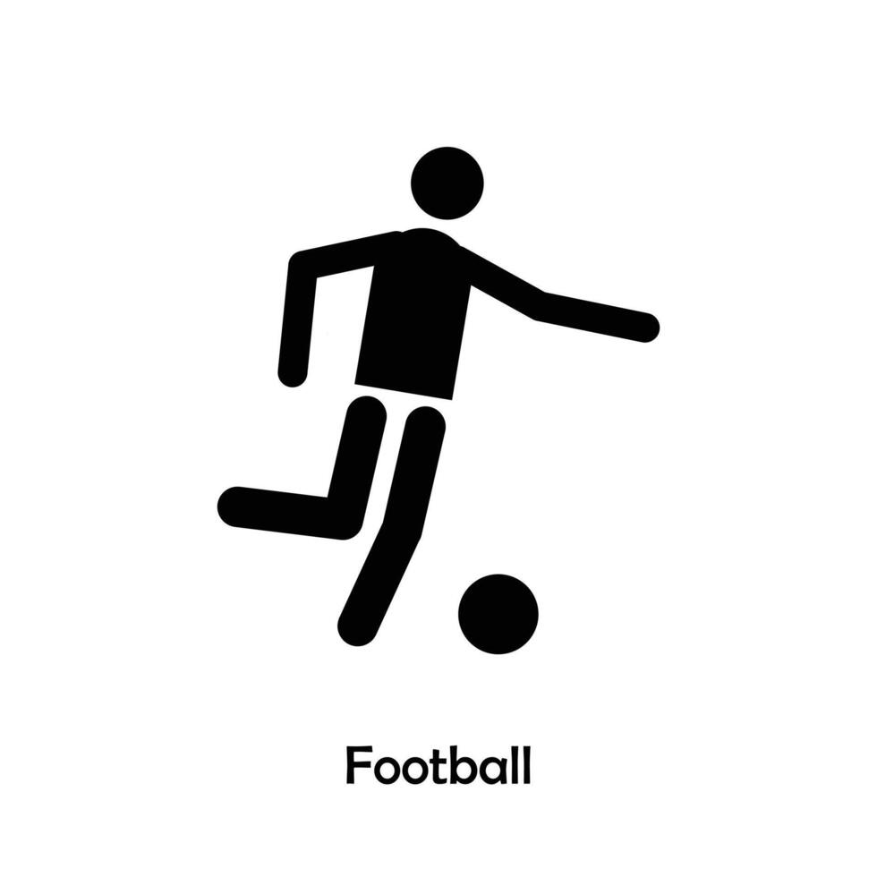 calcio calcio piatto nero icona vettore isolato su bianca sfondo. olimpico gli sport.