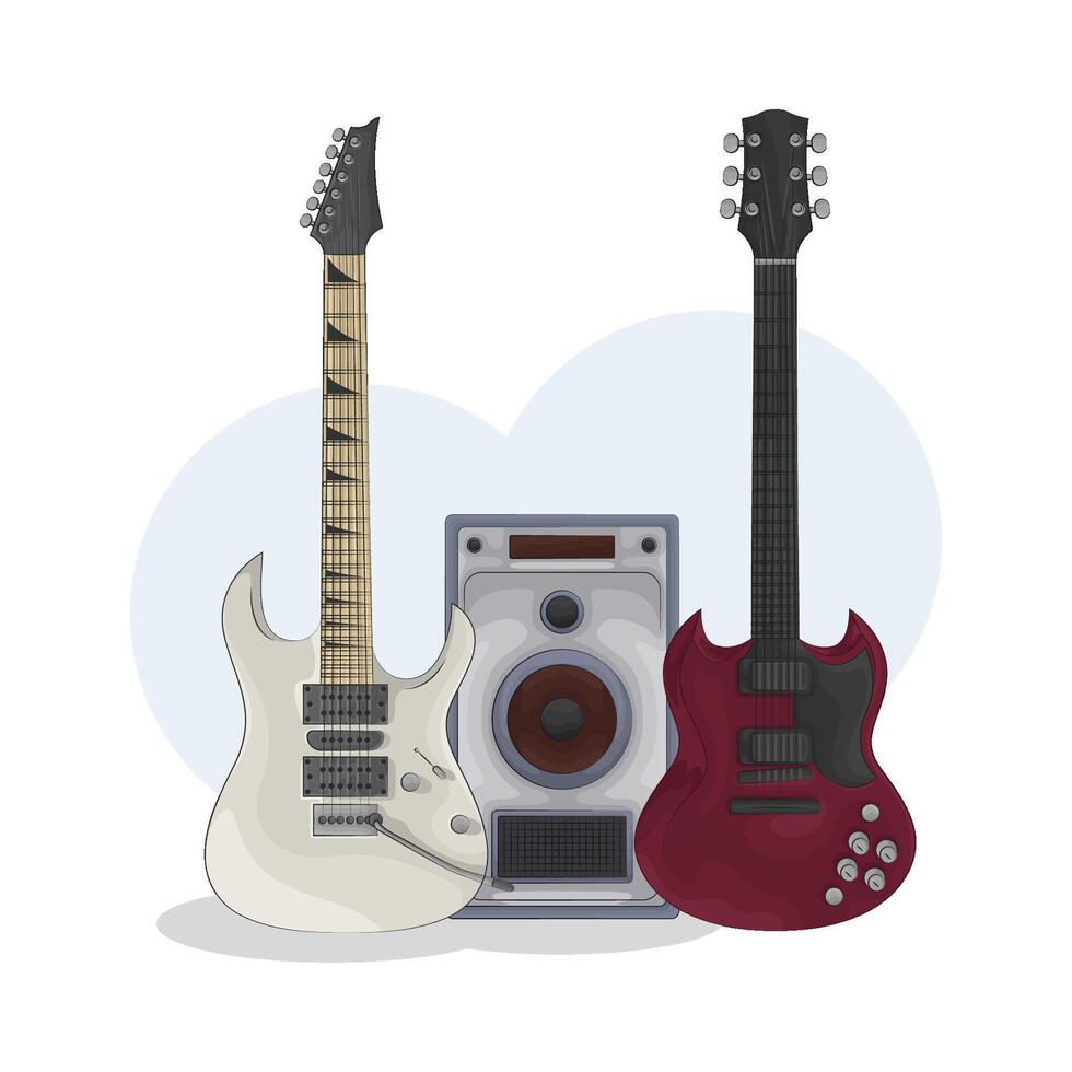 illustrazione di elettrico chitarra vettore
