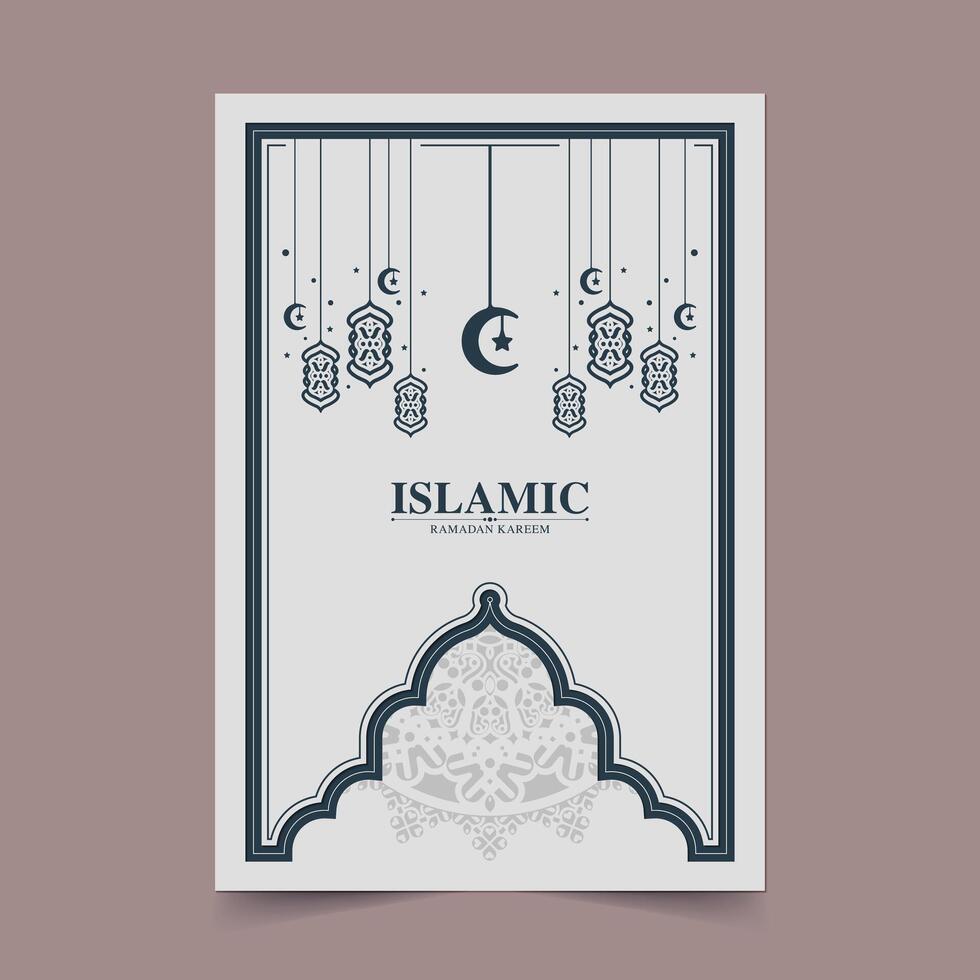 islamico Ramadan kareem carta design vettore