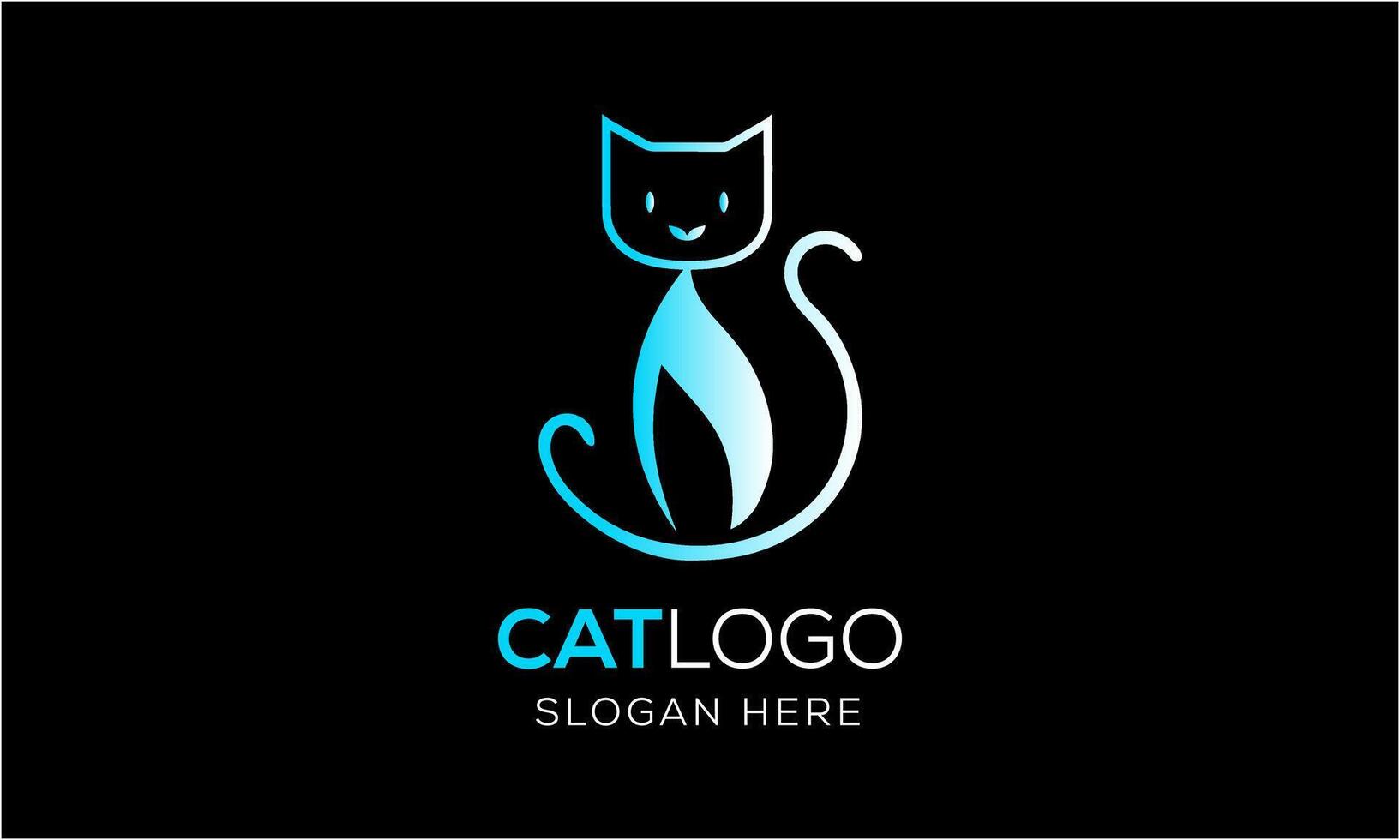 ai generato gatto animale animale domestico icona portafortuna logo design minimalista moderno simbolo idea modello vettore