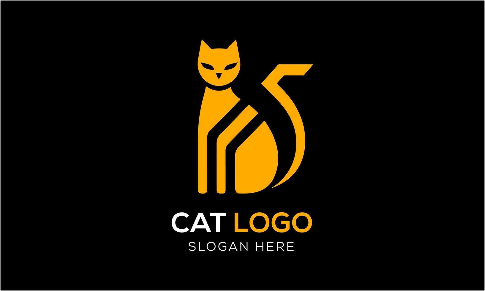 ai generato gatto animale animale domestico icona portafortuna logo design minimalista moderno simbolo idea modello vettore