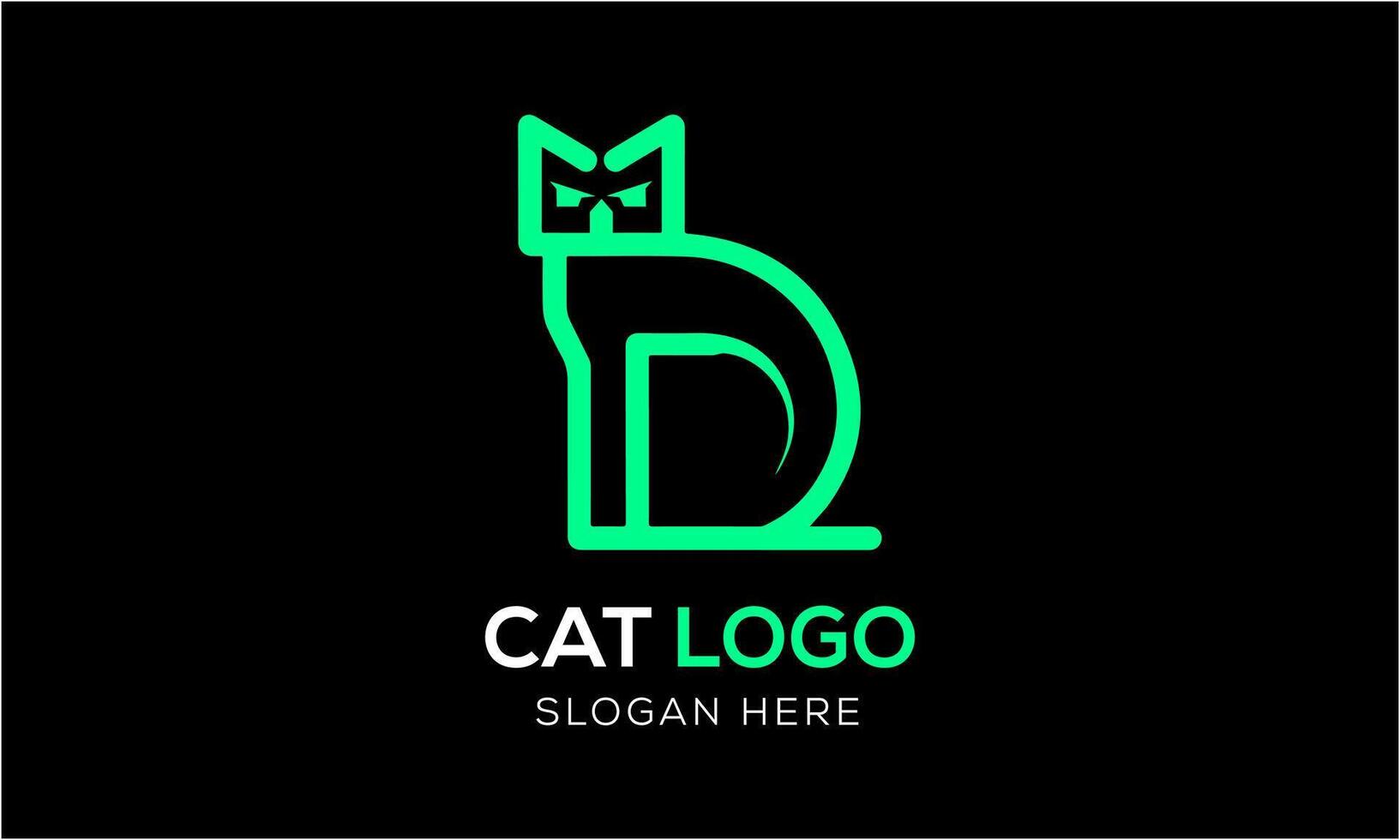 ai generato gatto animale animale domestico icona portafortuna logo design minimalista moderno simbolo idea modello vettore