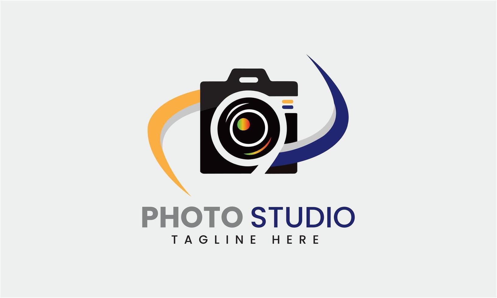 ai generato foto studio telecamera icona film lente leggero vettore logo moderno minimalista unico studio modello