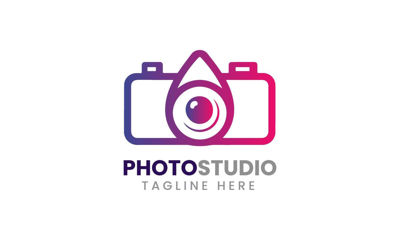 ai generato foto studio telecamera icona film lente leggero vettore logo moderno minimalista unico studio modello