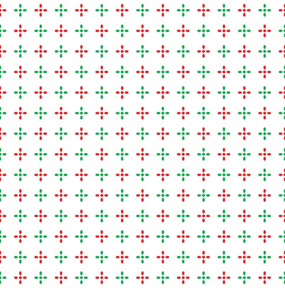 senza soluzione di continuità geometrico splendente stella modello, brillante stella rosso e verde su bianca sfondo, Natale tema vettore