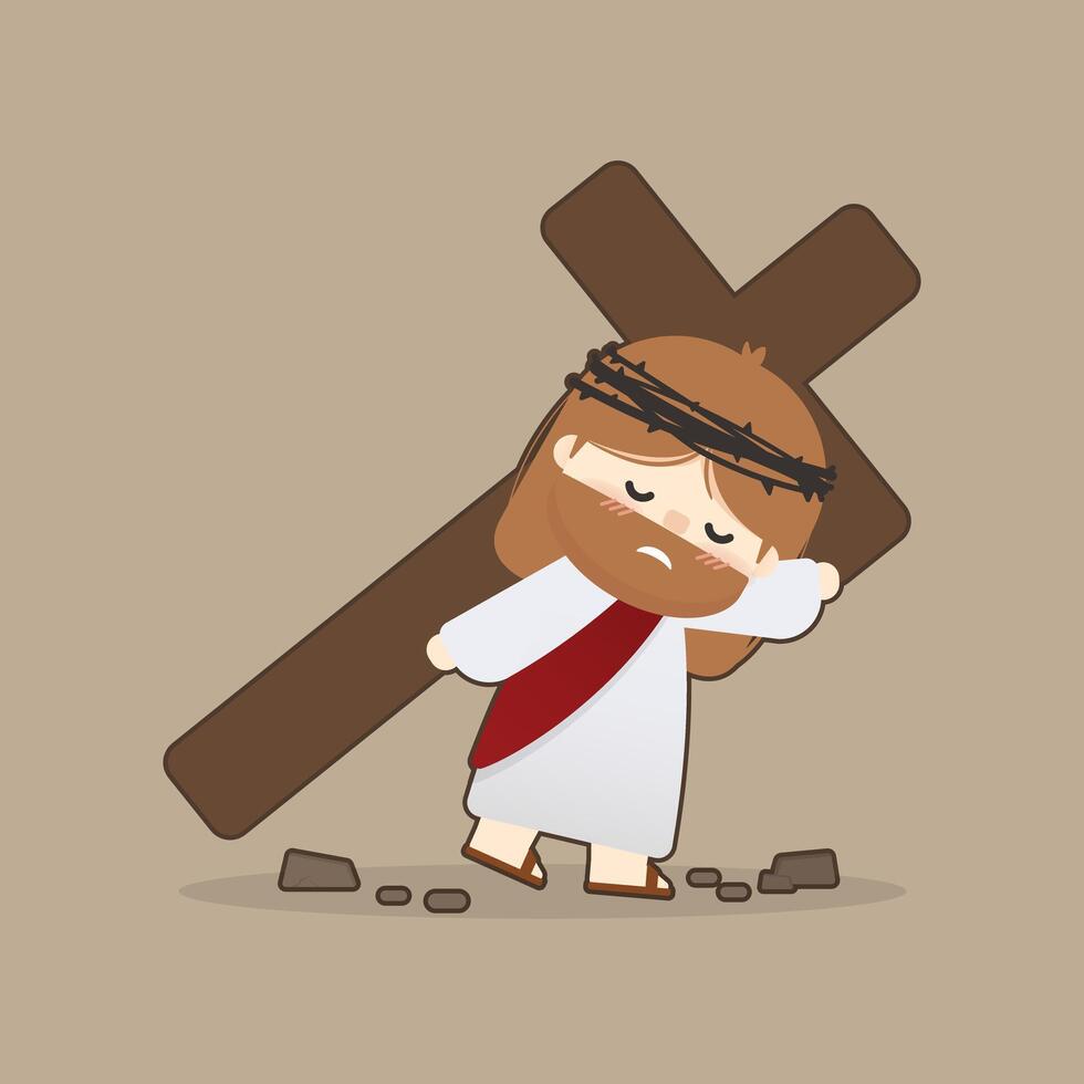 Gesù porta la croce vettore