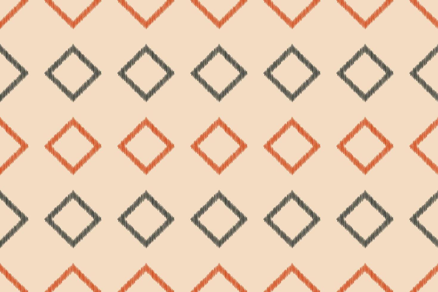 tradizionale etnico ikat motivo tessuto modello sfondo geometrico .africano ikat ricamo etnico modello Marrone crema sfondo sfondo. astratto, vettore, illustrazione. trama, cornice, decorazione. vettore