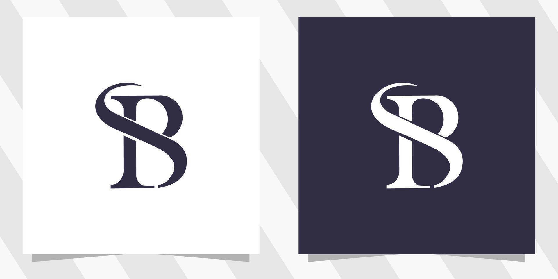 lettera sb bs logo design vettore