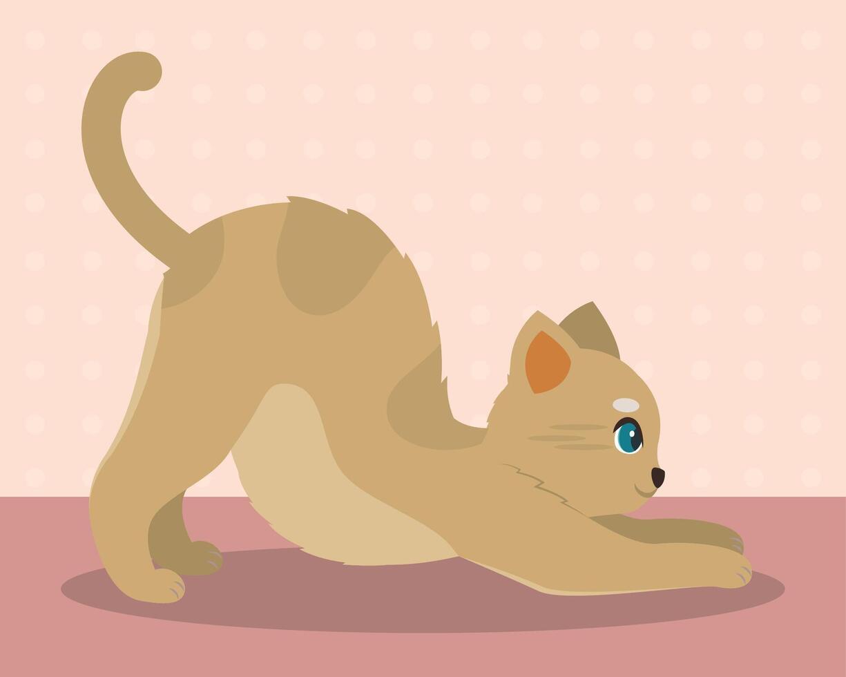 carino gatto cartone animato kawaii vettore illustrazione