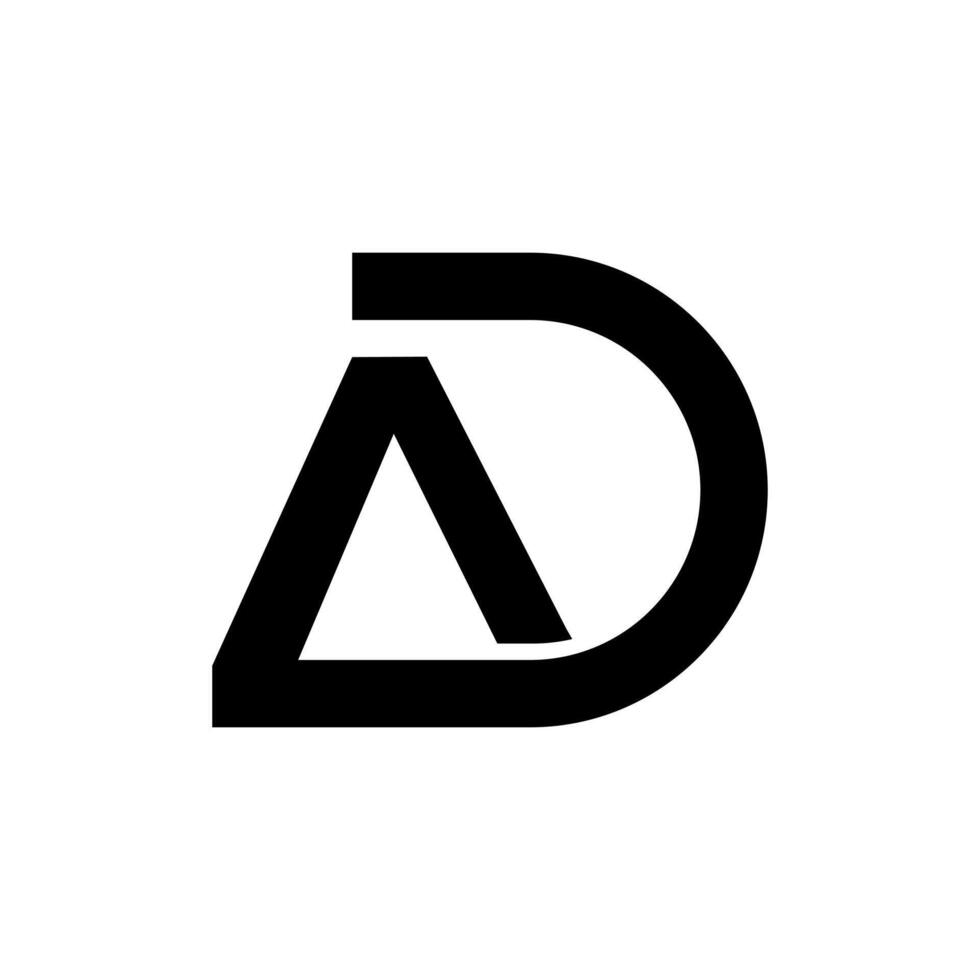 lettera anno Domini semplice linea forma creativo monogramma logo vettore