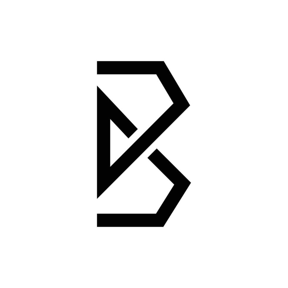 lettera B linea arte elegante unico creativo monogramma minimo logo design concetto vettore