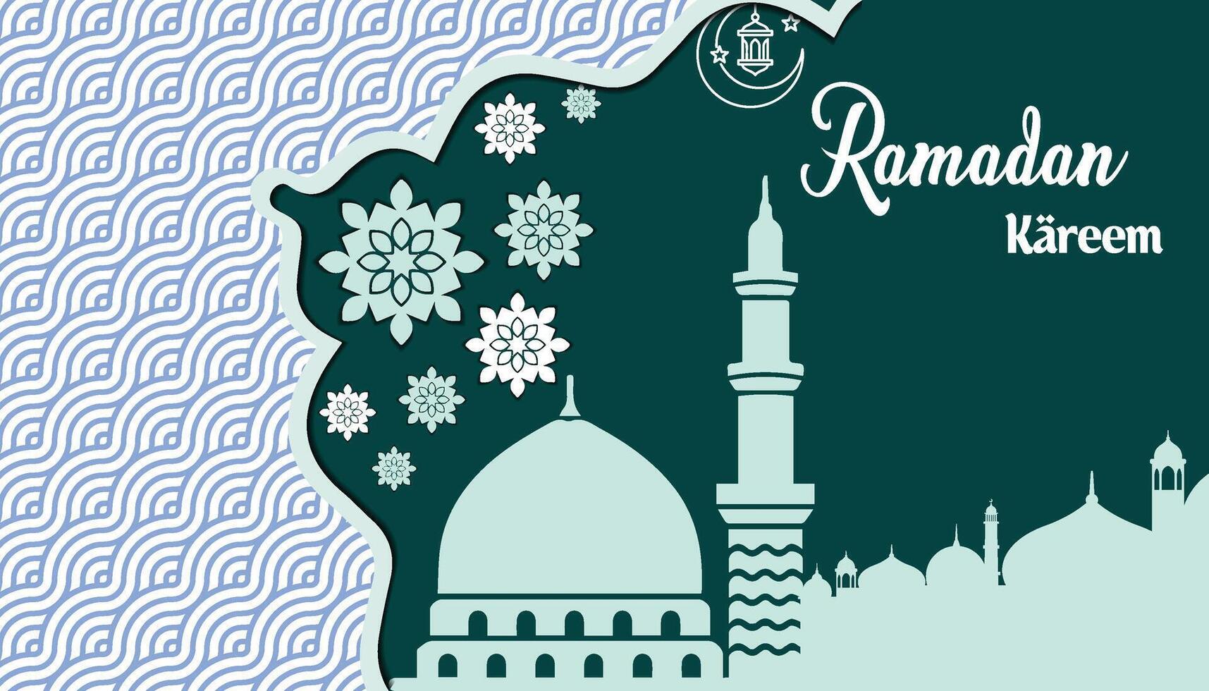 vettore realistico Ramadan kareem islamico Festival sfondo design