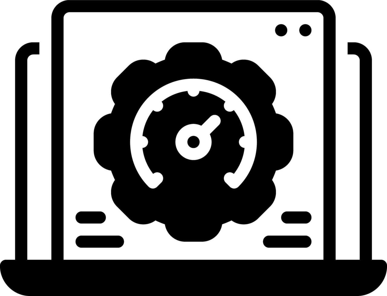 solido nero icona per prestazione vettore
