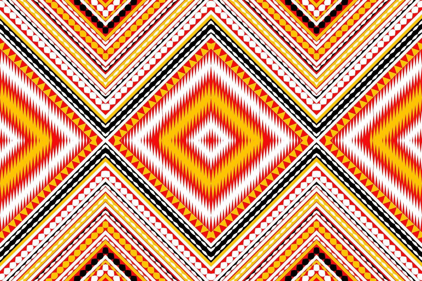 senza soluzione di continuità tessuto modello, astratto geometrico triangolo onda zigzag ikat tribale. indaco bianca per Stampa tessili, tappeti, tessuti. vettore