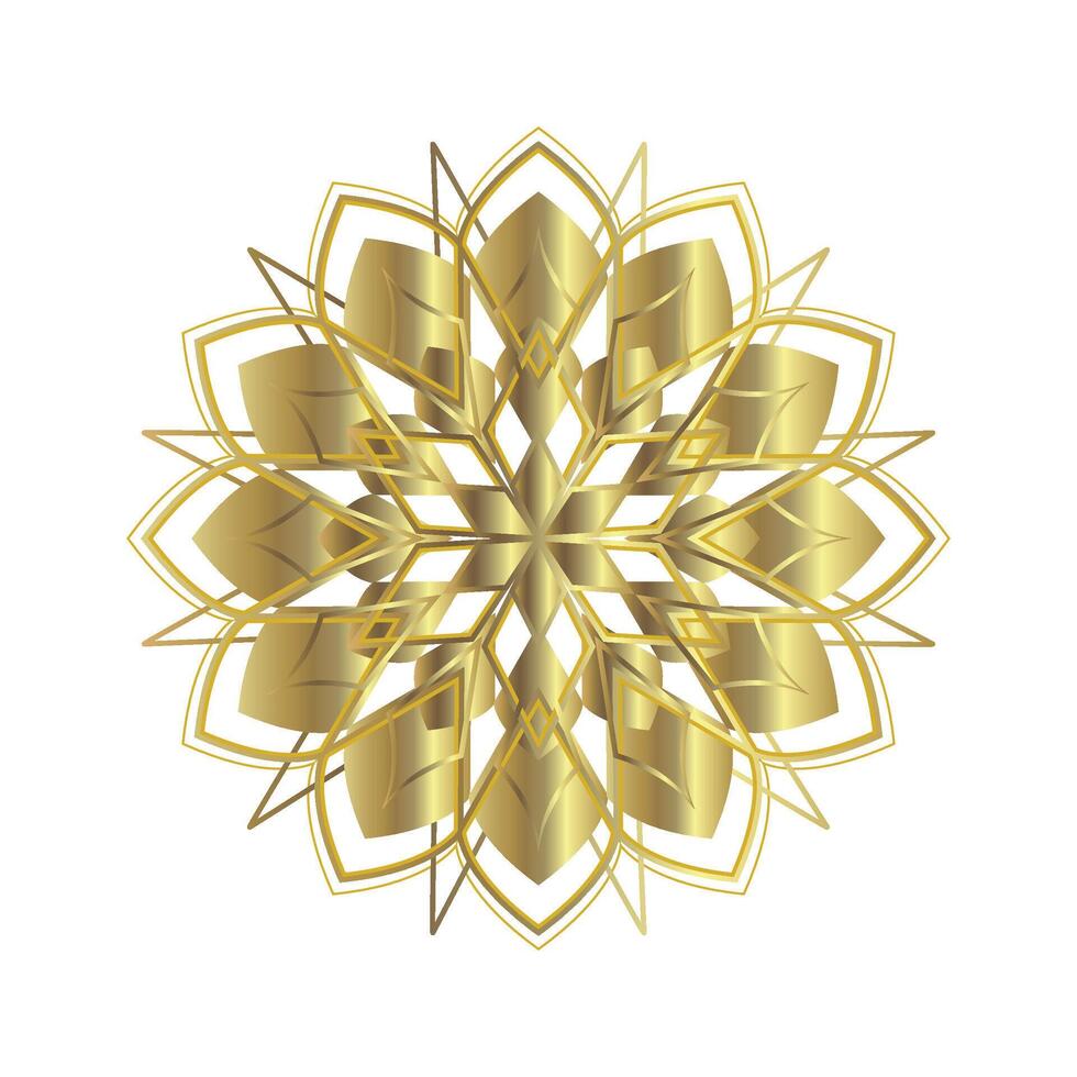 islamico lusso d'oro fiore mandala elemento decorazione vettore illustrazione