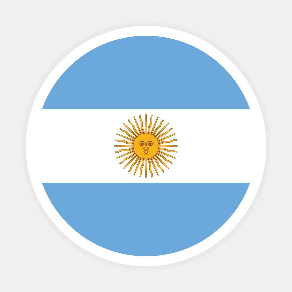 piatto illustrazione di argentina nazionale bandiera. argentina cerchio bandiera. il giro di argentina bandiera. vettore