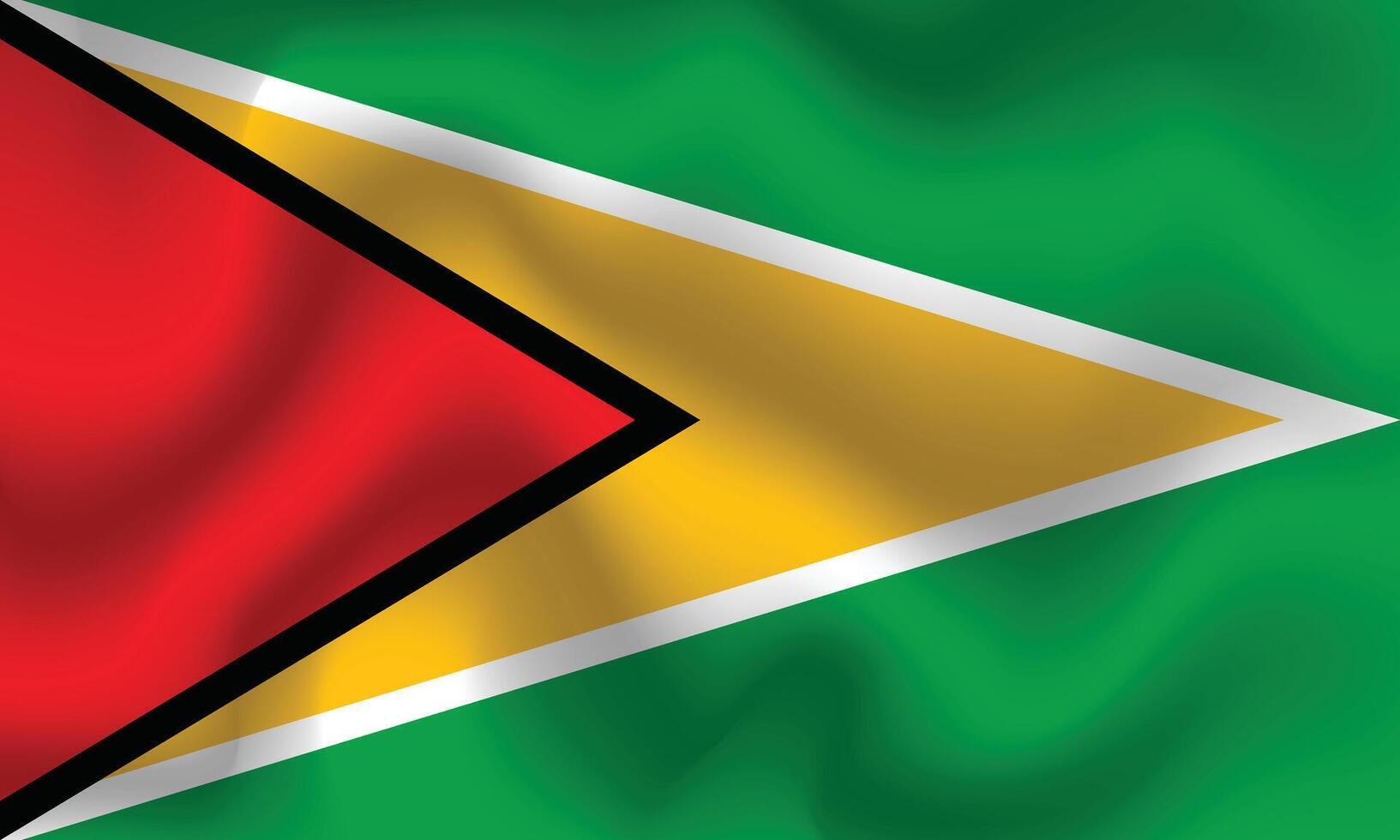 piatto illustrazione di Guyana bandiera. Guyana nazionale bandiera design. Guyana onda bandiera. vettore