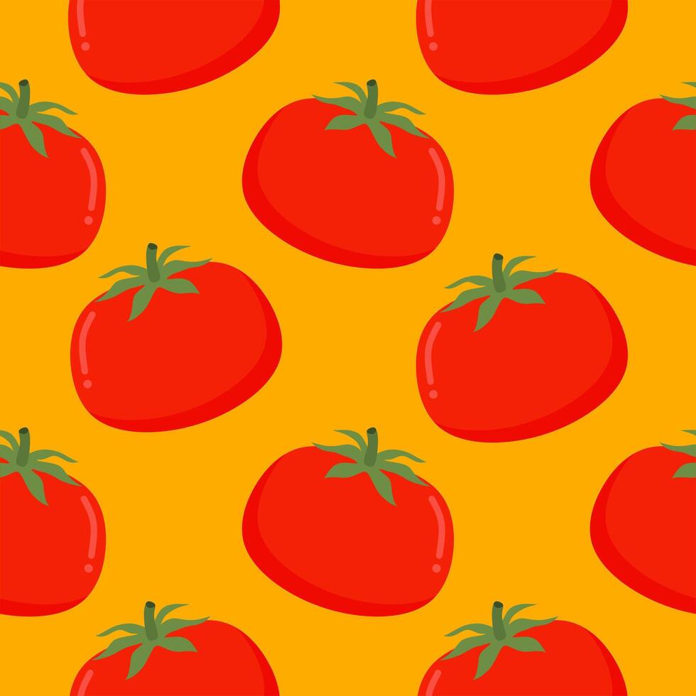 rosso pomodori senza soluzione di continuità modello vettore illustrazione. fresco verdure. cibo sfondo. grande per cibo involucro carta, confezione. ecologico vegetariano cibo sfondo. azienda agricola mercato Prodotto.