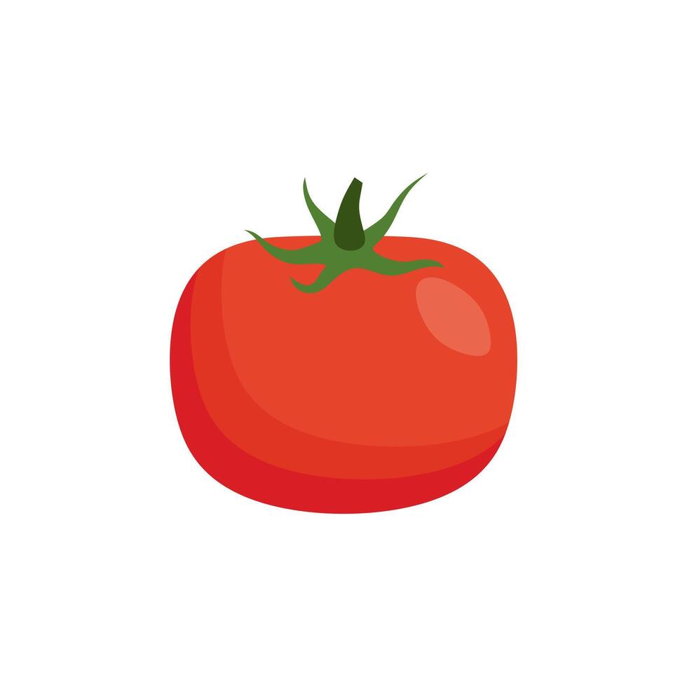 pomodoro isolato singolo semplice cartone animato illustrazione. verdura biologico eco bio Prodotto a partire dal il azienda agricola vettore illustrazione. pomodoro piatto design oggetto per vegetariano design