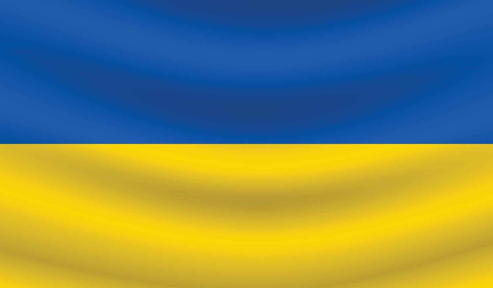 piatto illustrazione di Ucraina nazionale bandiera. Ucraina bandiera design. Ucraina onda bandiera. vettore