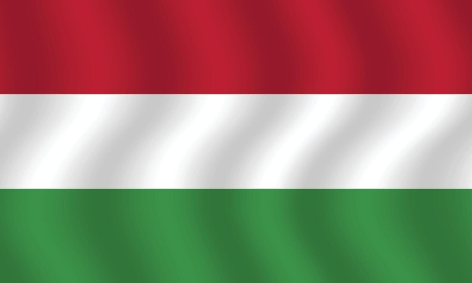 piatto illustrazione di Ungheria nazionale bandiera. Ungheria bandiera design. Ungheria onda bandiera. vettore