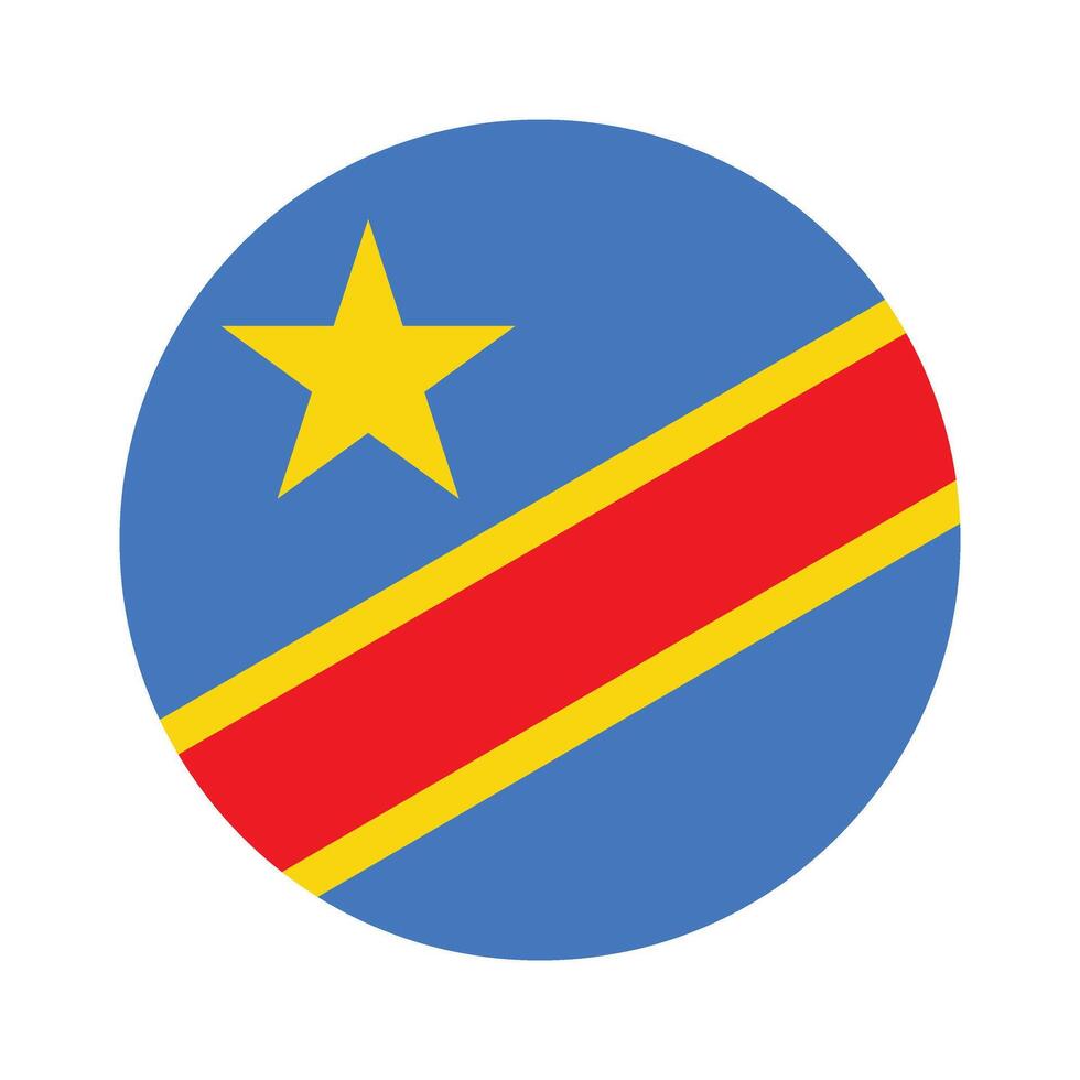 democratico repubblica di congo nazionale bandiera vettore icona design. democratico repubblica di congo cerchio bandiera. il giro di il democratico repubblica di congo bandiera.