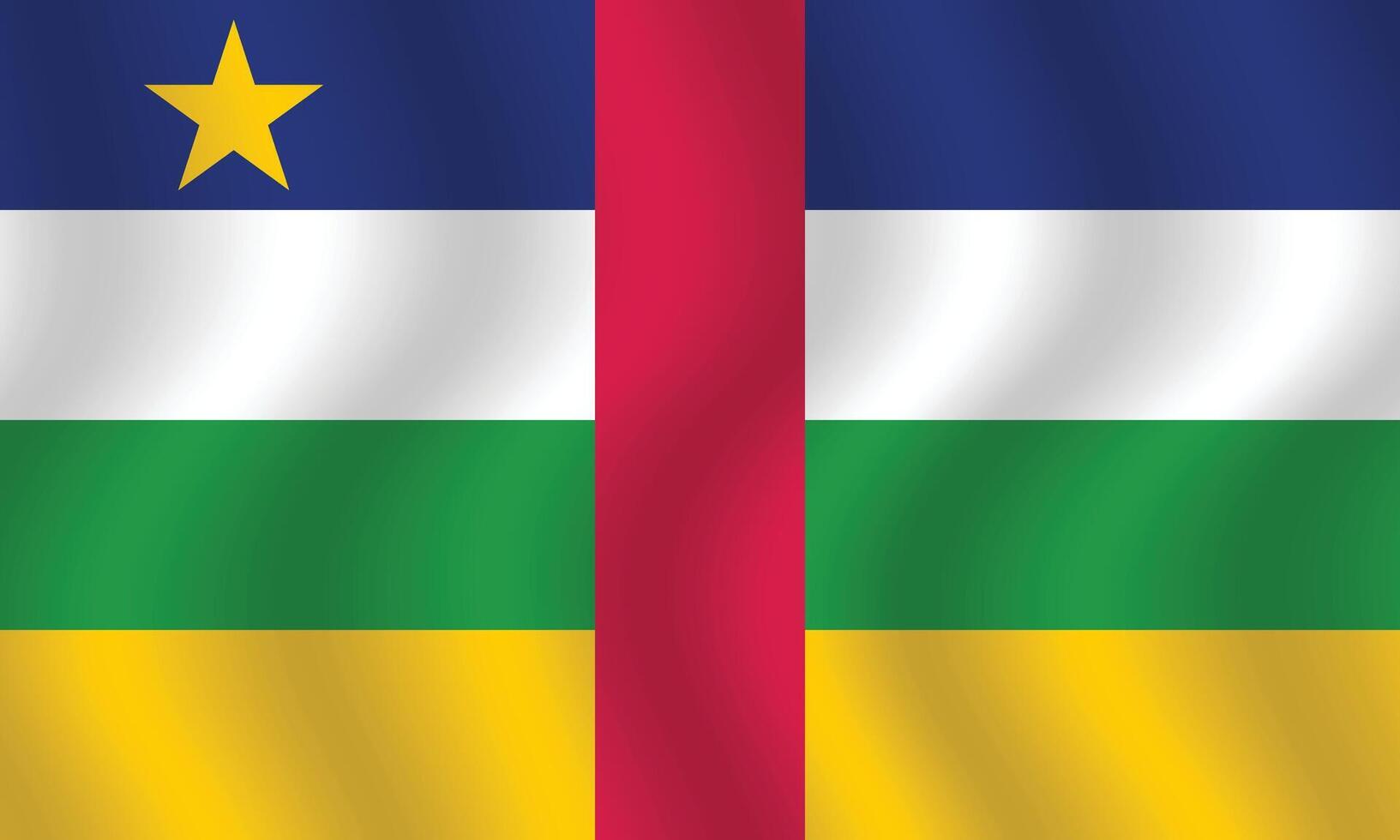 piatto illustrazione di il centrale africano repubblica nazionale bandiera. centrale africano repubblica bandiera design. centrale africano repubblica onda bandiera. vettore