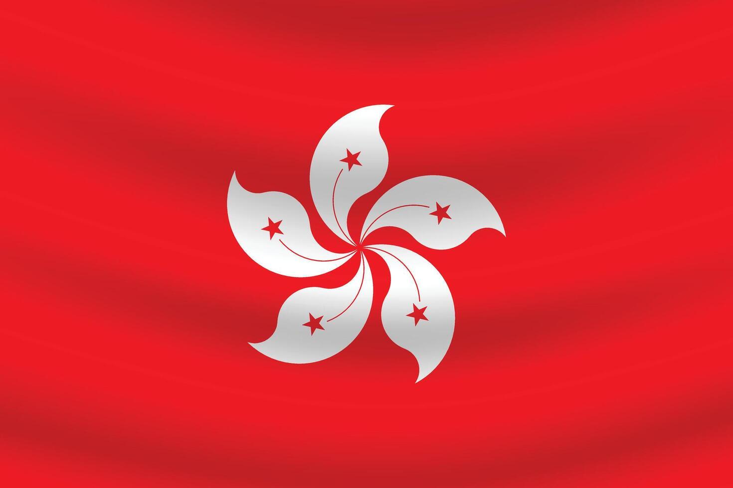 piatto illustrazione di il hong kong nazionale bandiera. hong kong bandiera design. hong kong onda bandiera. vettore