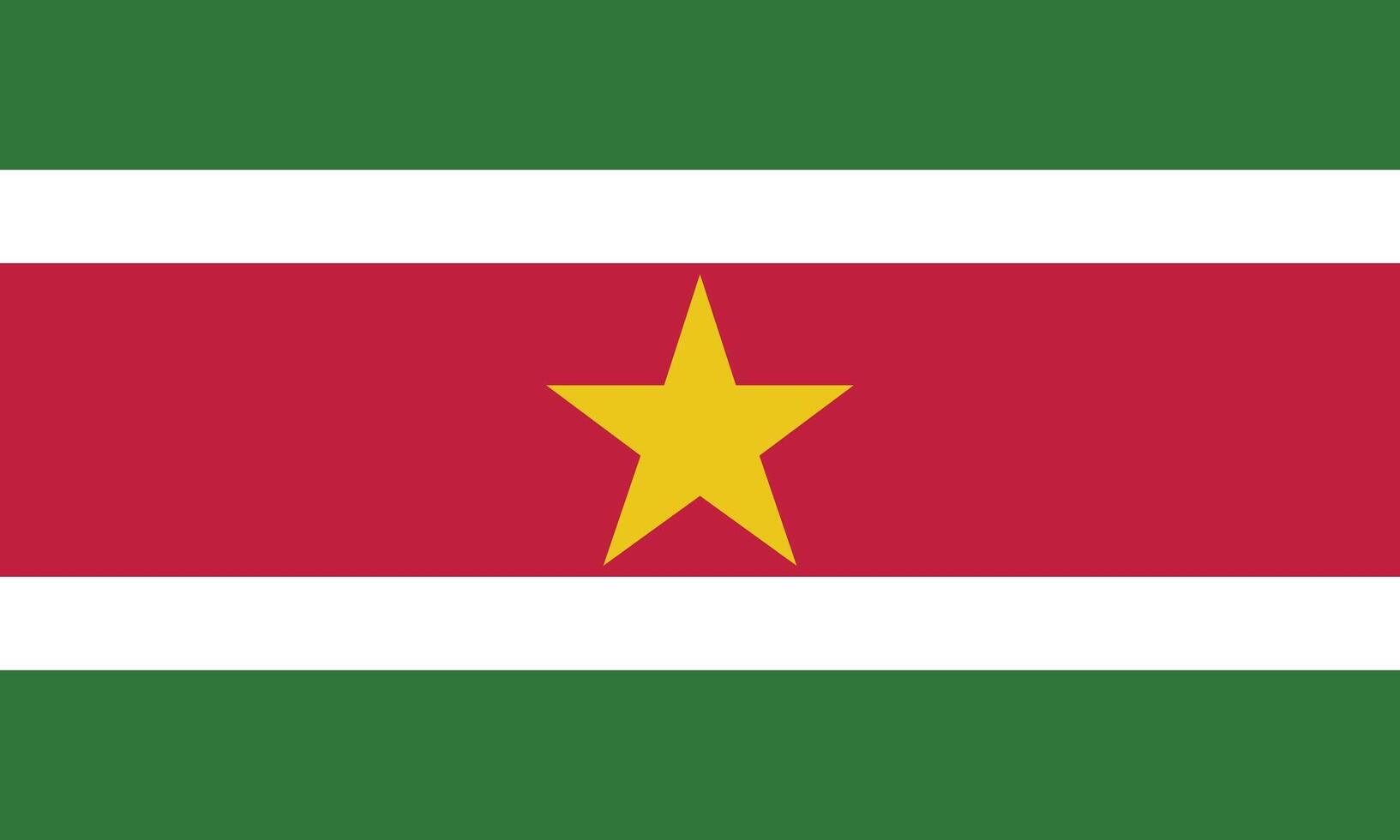 piatto illustrazione di il suriname bandiera. suriname nazionale bandiera design. vettore