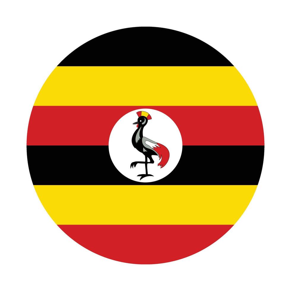 Uganda nazionale bandiera vettore icona design. Uganda cerchio bandiera. il giro di Uganda bandiera.