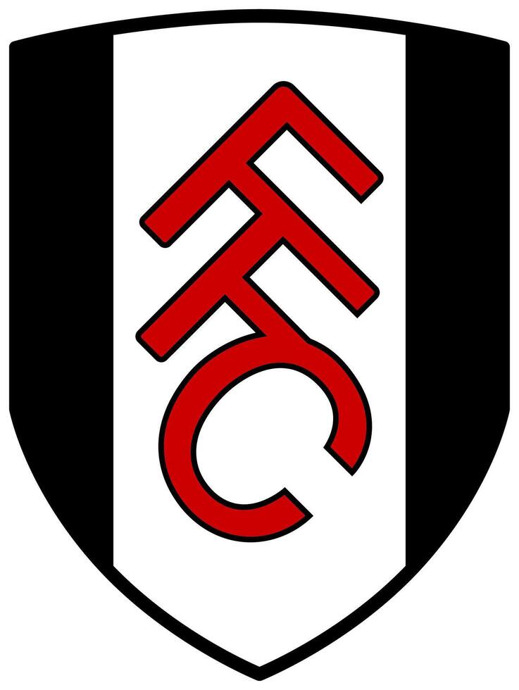 il logo di il fulham calcio club di il inglese premier lega vettore