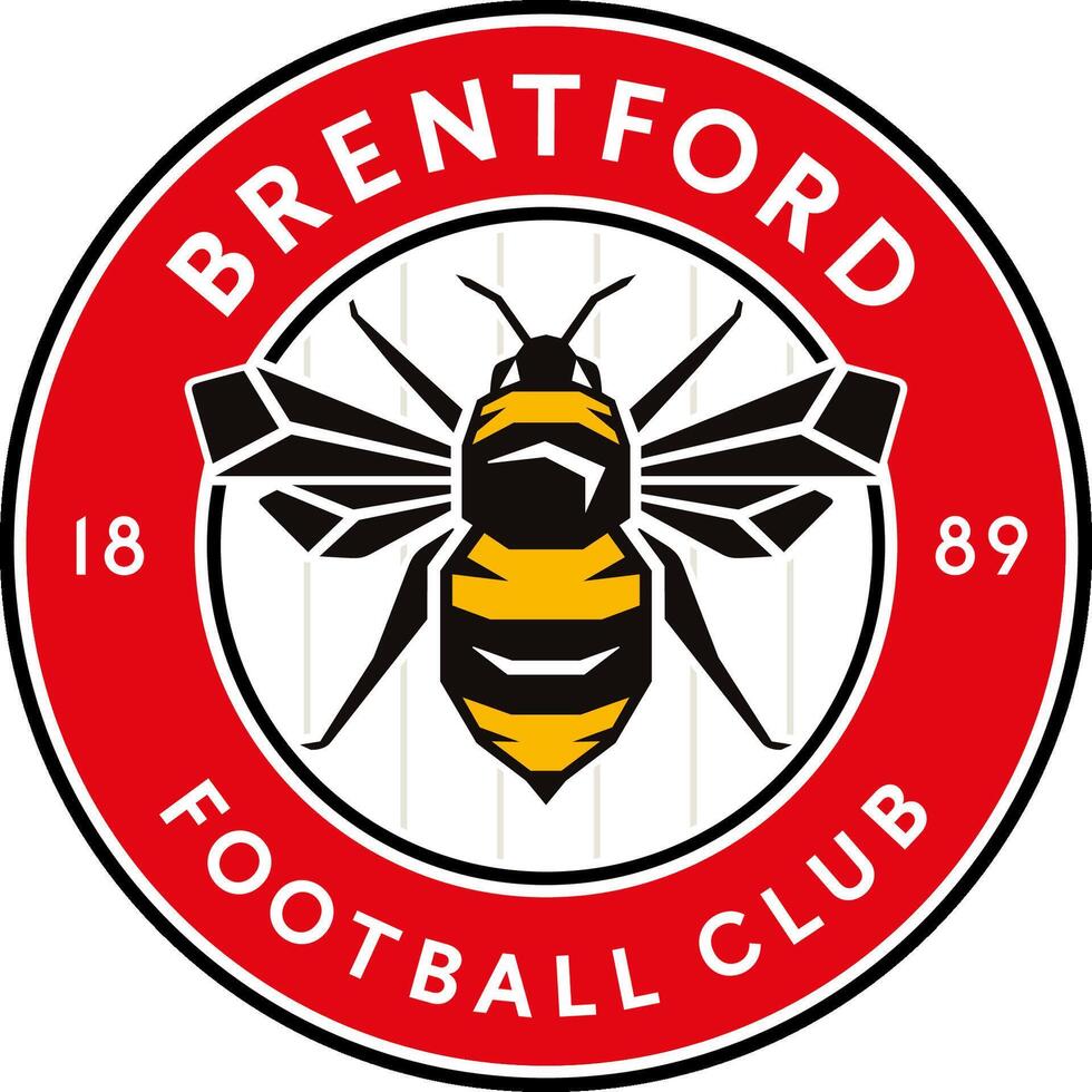il logo di il brentford calcio club di il inglese premier lega vettore