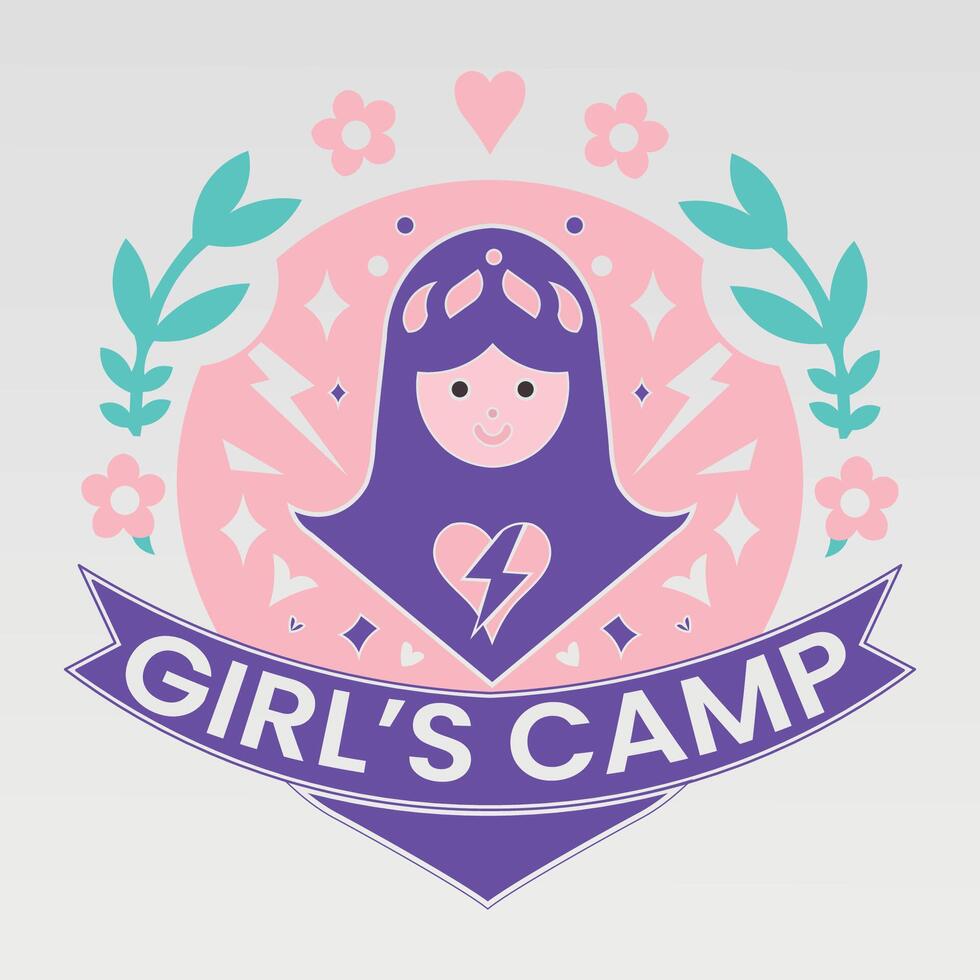 unico logo design per ragazze' campo vettore