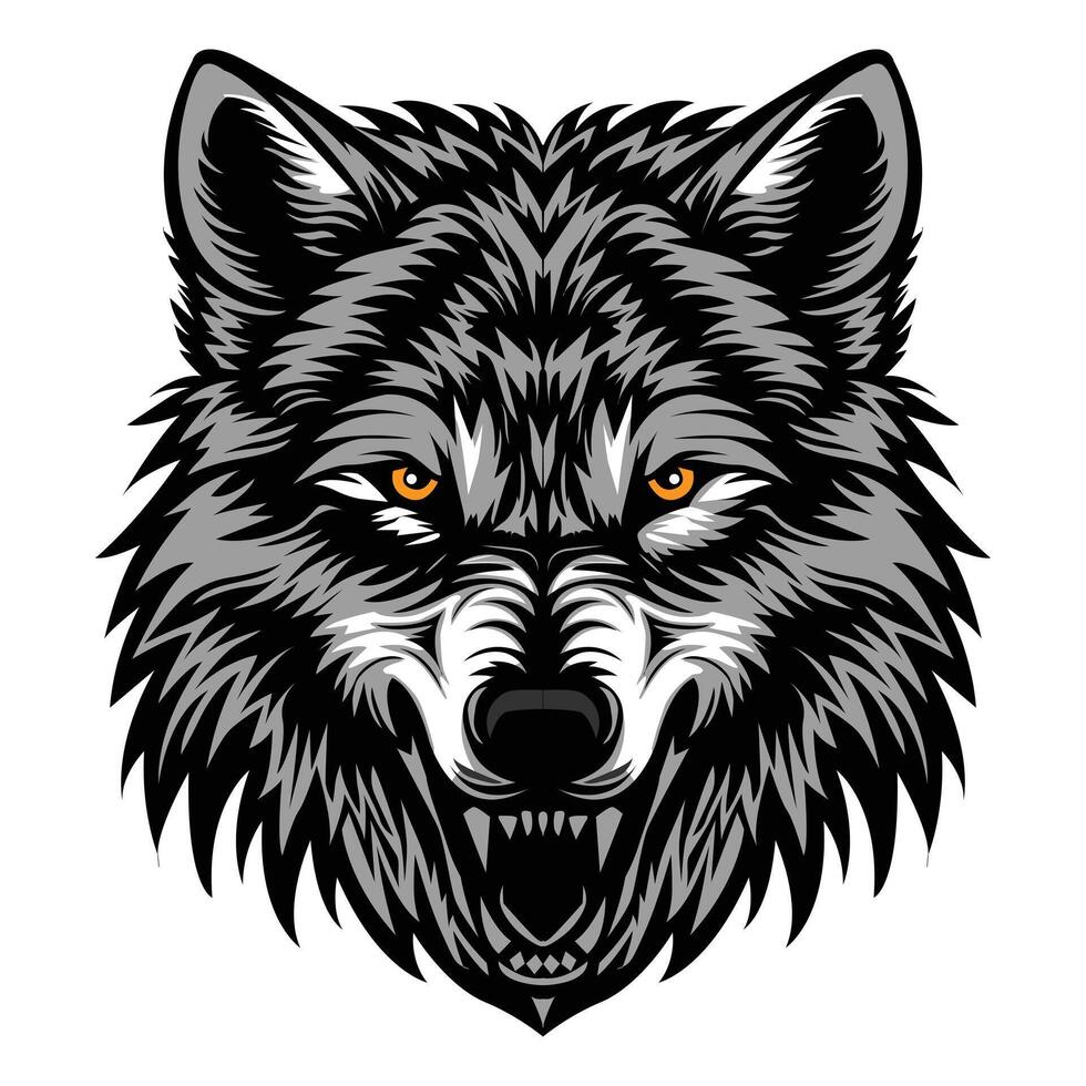 illustrazione vettoriale di lupo