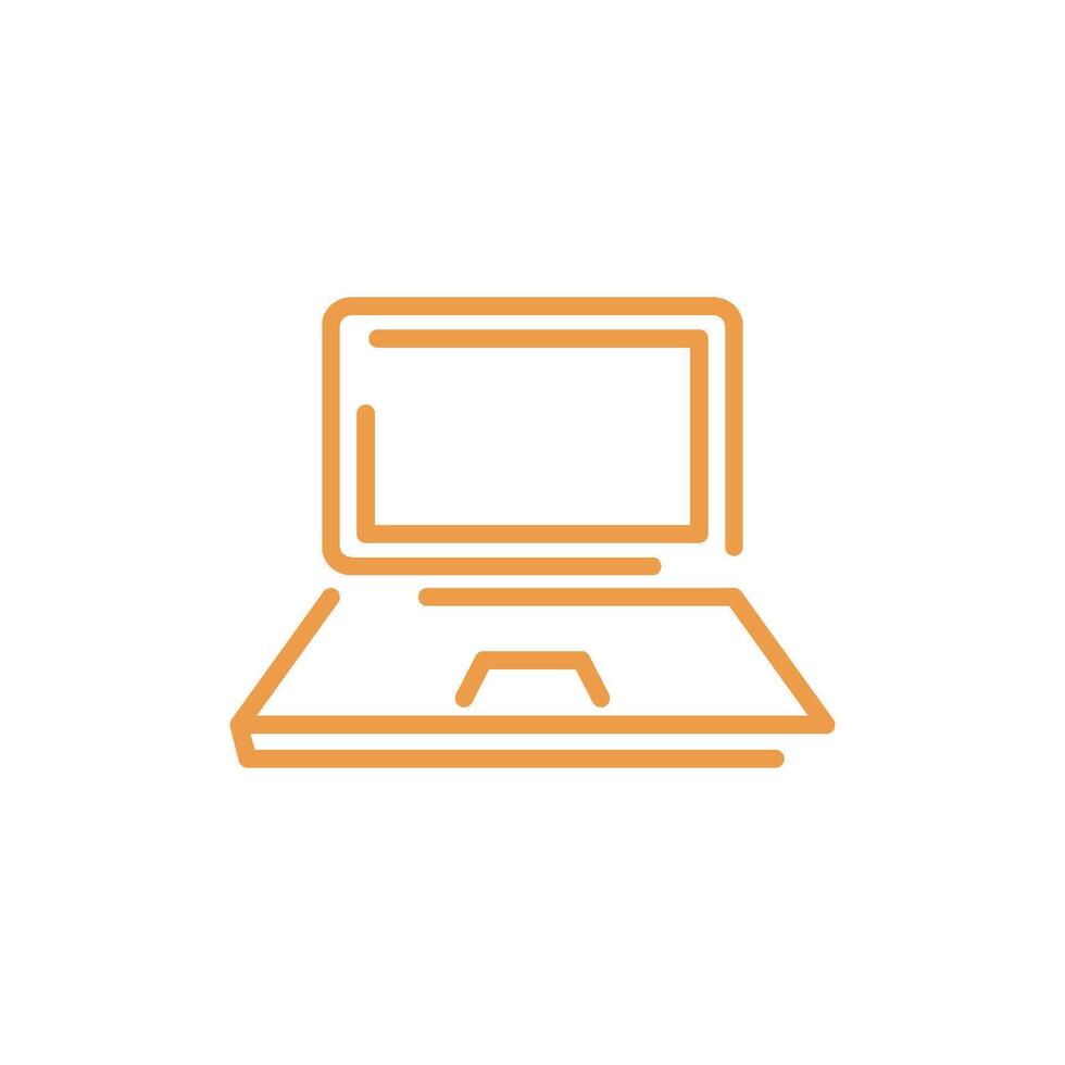 il computer portatile taccuino icona vettore modello illustrazione design