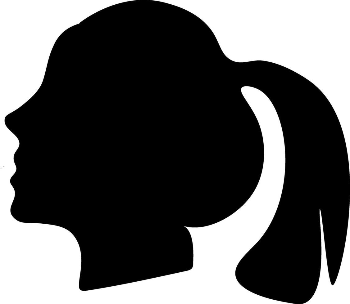 donna icone silhouette di un' donna nel nero colore vettore illustrazione