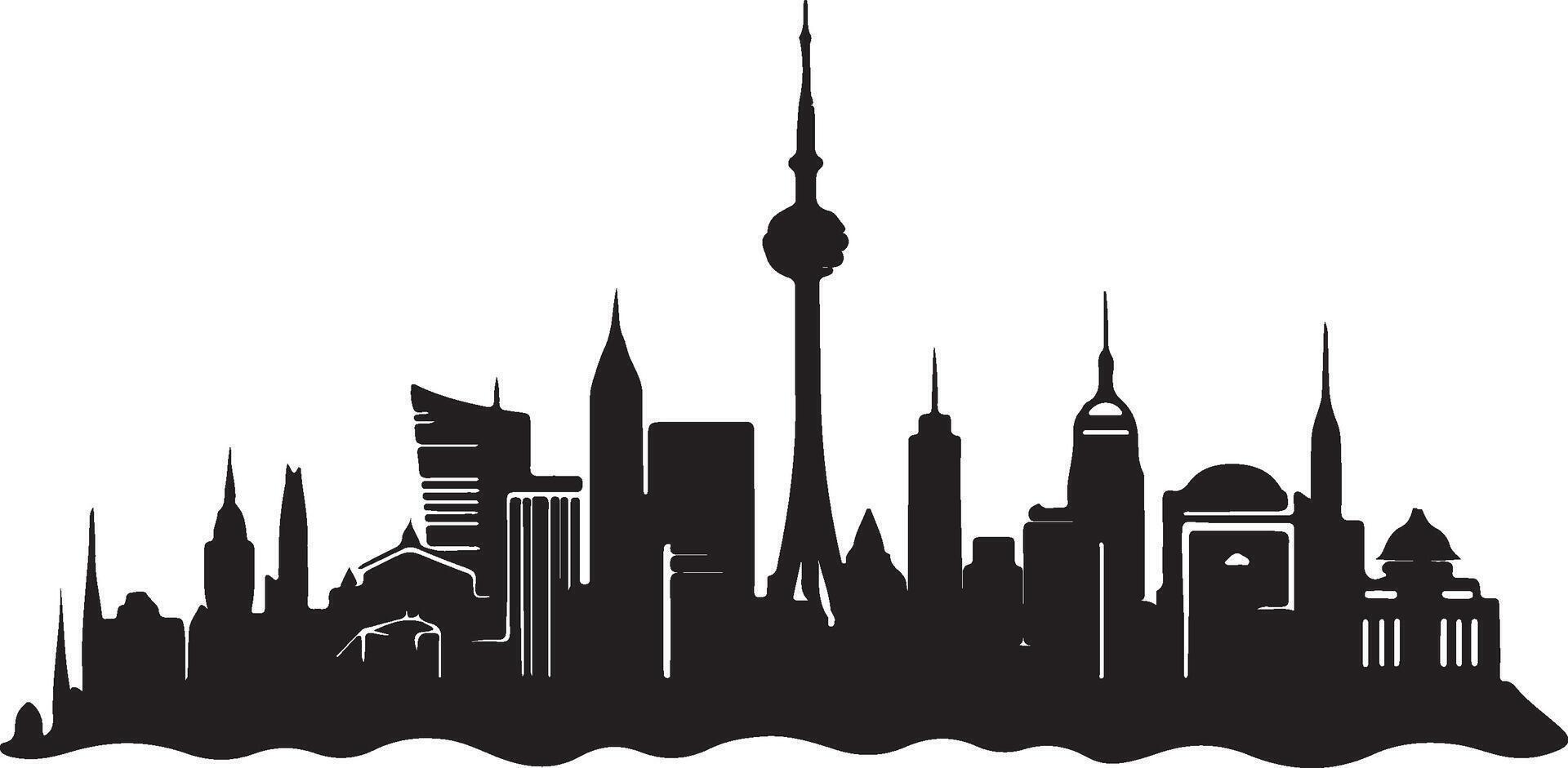 città silhouette vettore illustrazione bianca sfondo