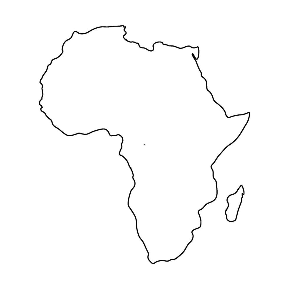 Africa carta geografica linea icona vettore