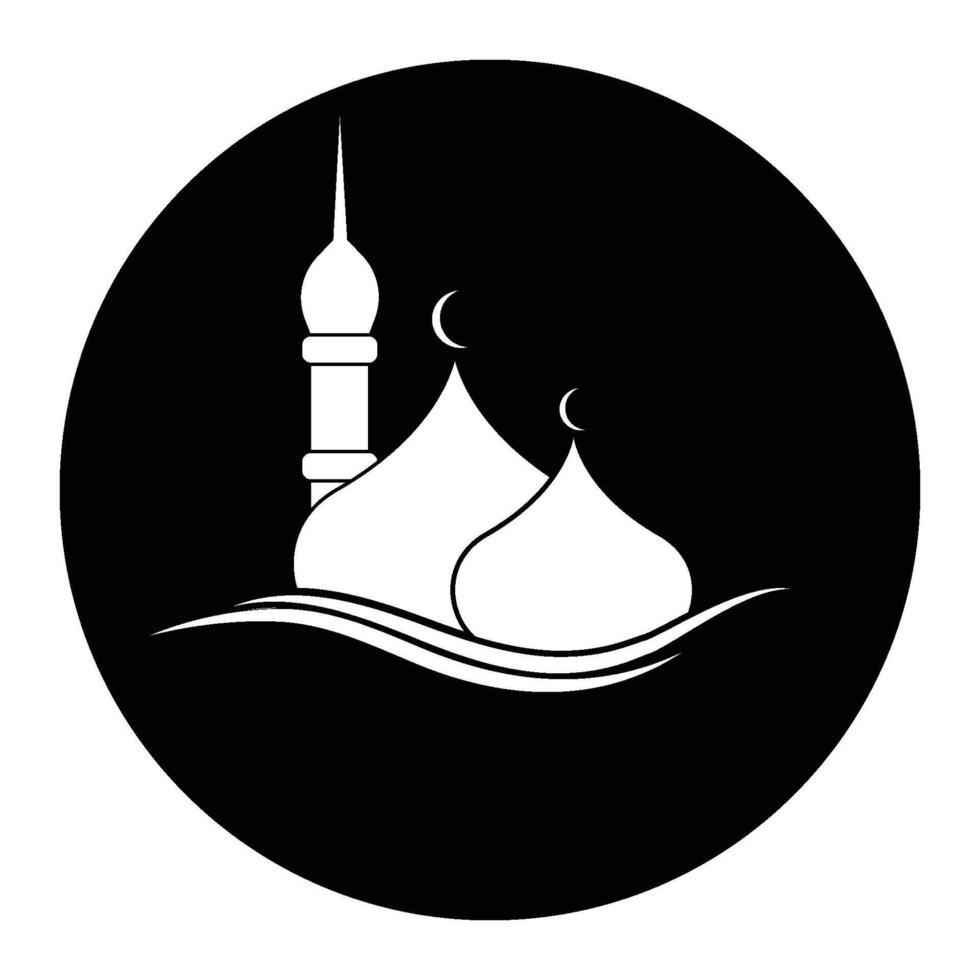 moschea logo icona vettore