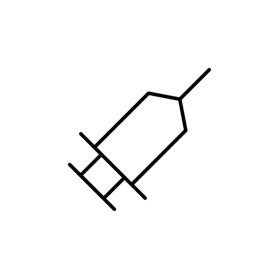 siringa magro linea Immagine. Perfetto per disegno, infografica, ragnatela siti, app. vettore