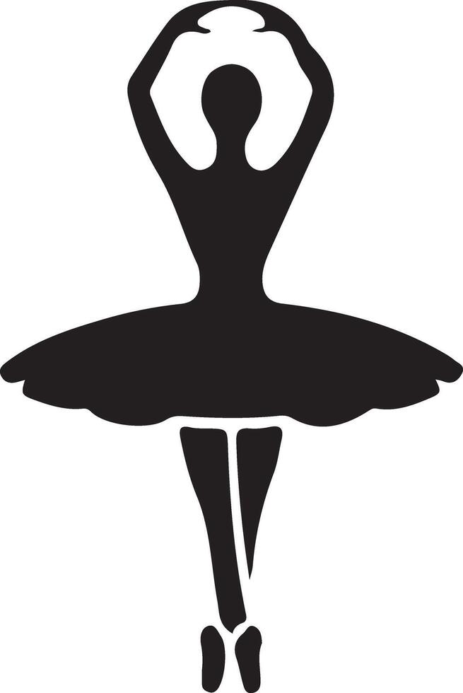 ballerina danza vettore icona nel piatto stile nero colore silhouette bianca sfondo 27