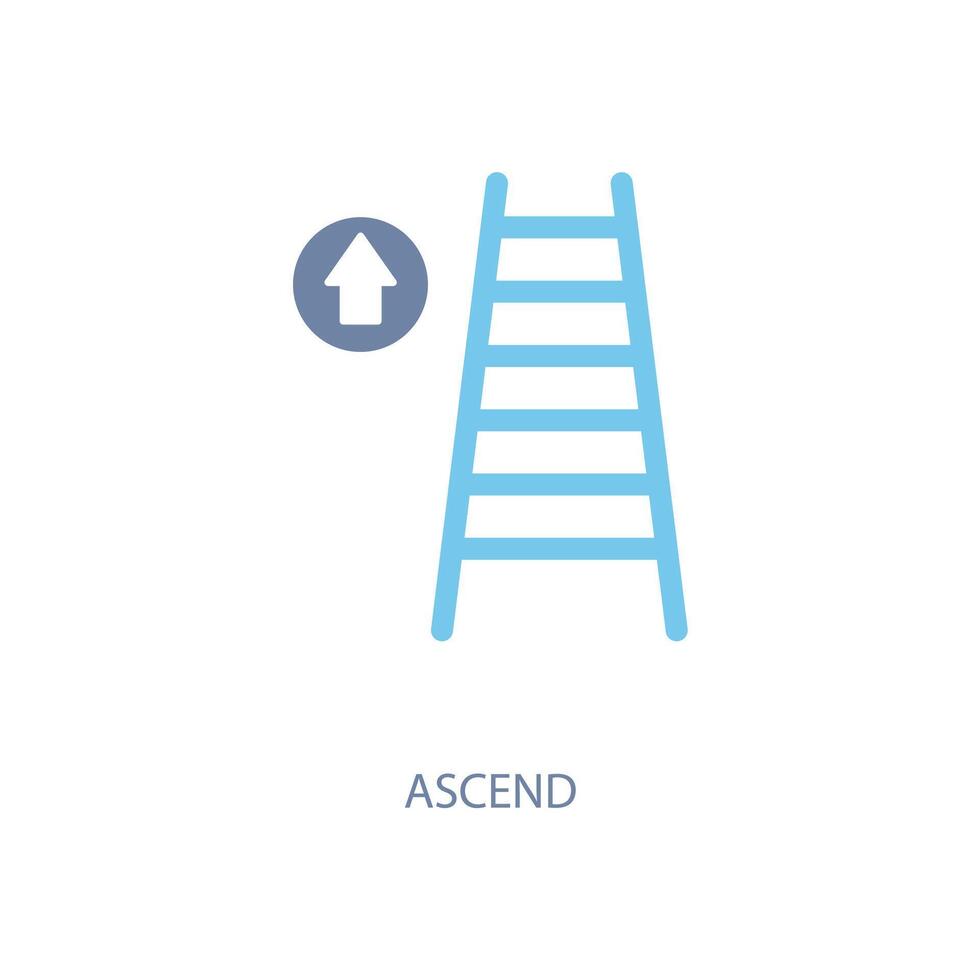Ascend concetto linea icona. semplice elemento illustrazione. Ascend concetto schema simbolo design. vettore